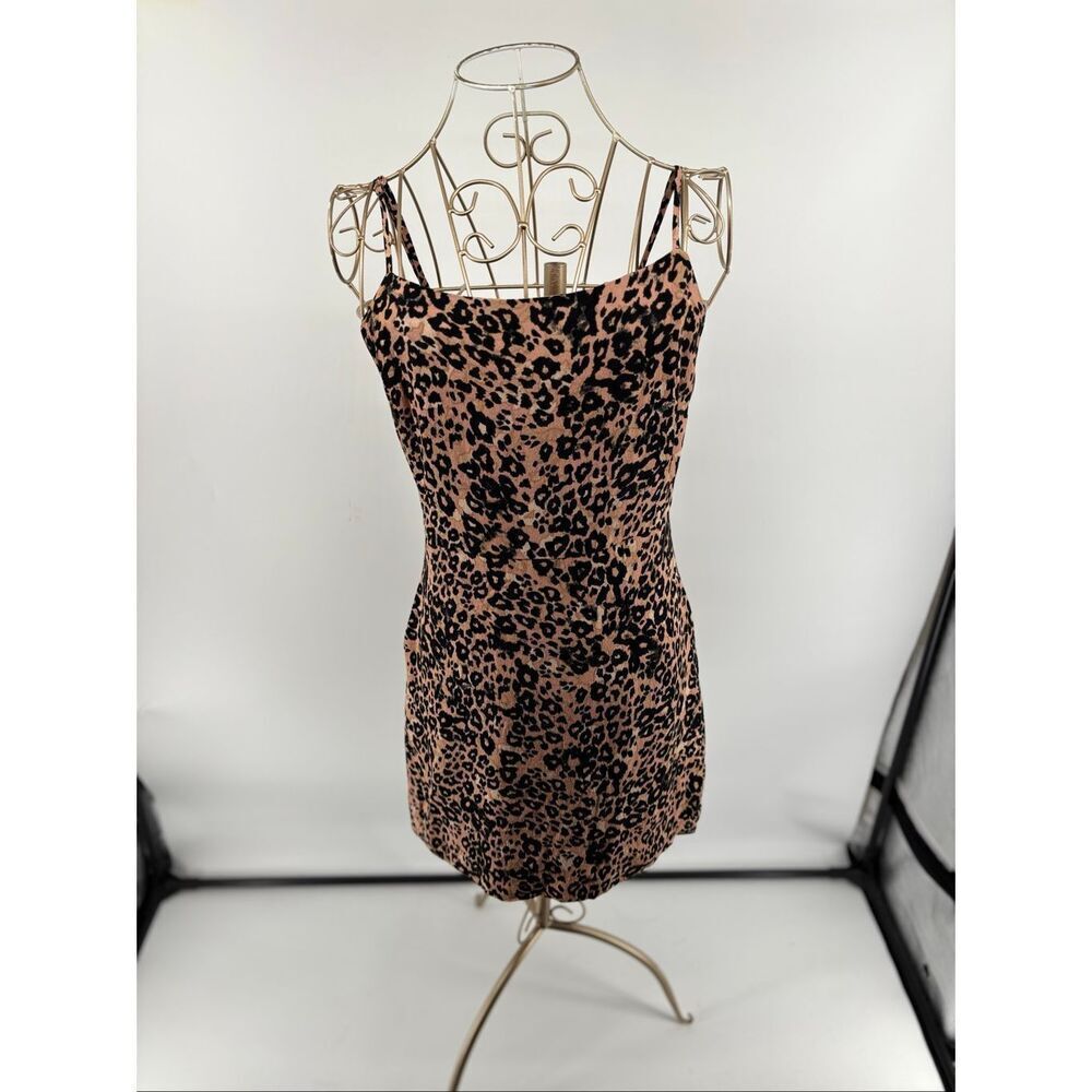 Aritzia Wilfred Isabelle Leopard Print Mini Slip Dress Size 2